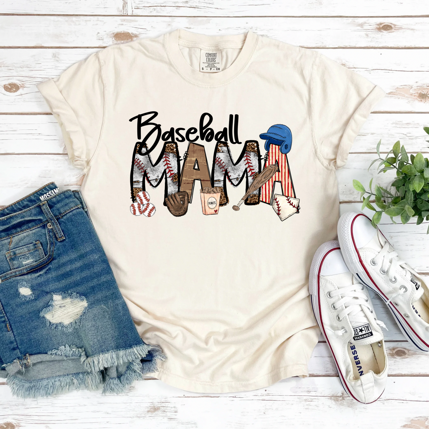 Baseball Mama Ivory Tee