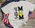 Custom Softball Mom Tan Star Tee