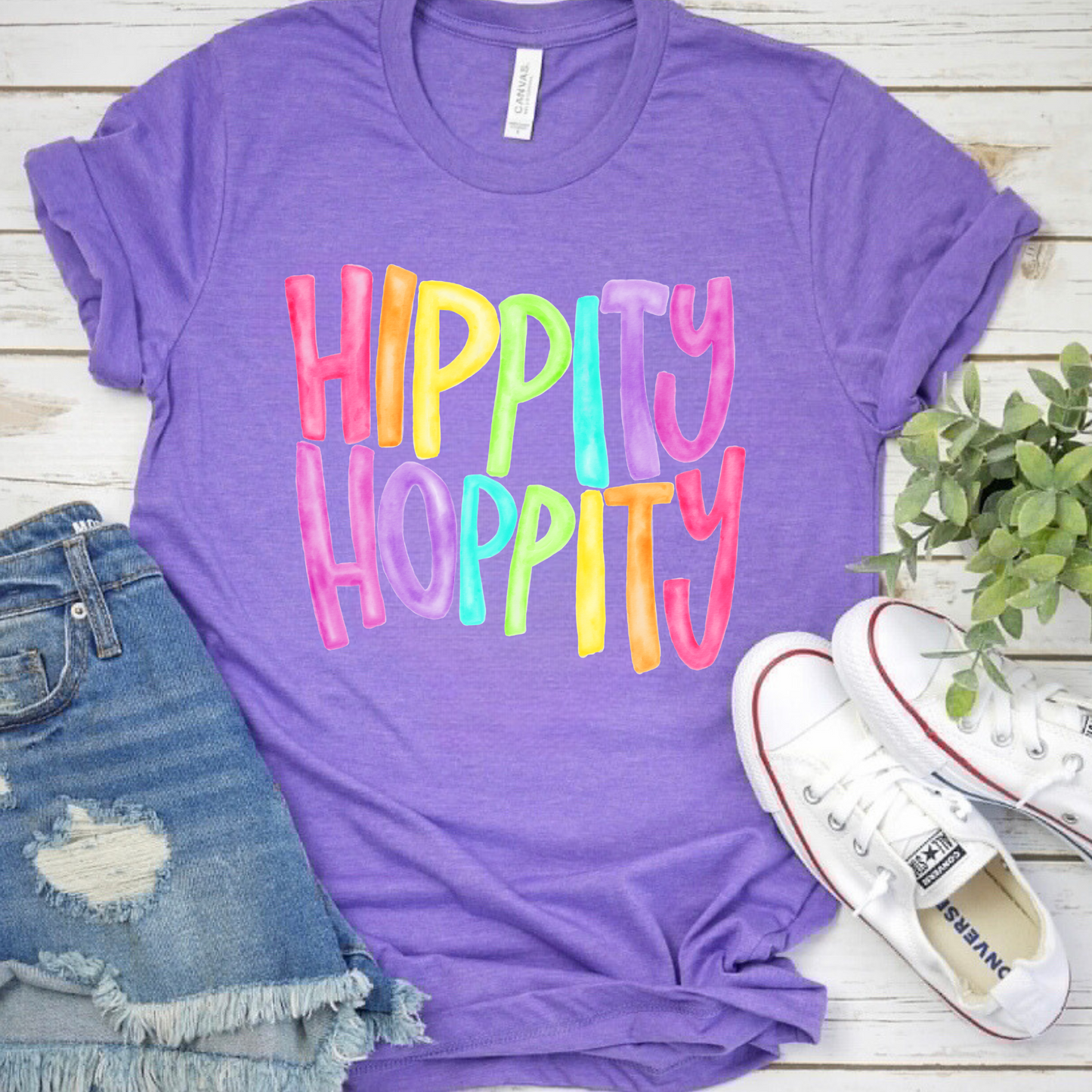 Hippity Hoppity Purple Tee