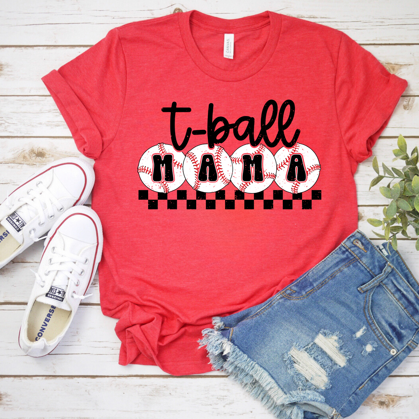 T-Ball Mama Red Tee