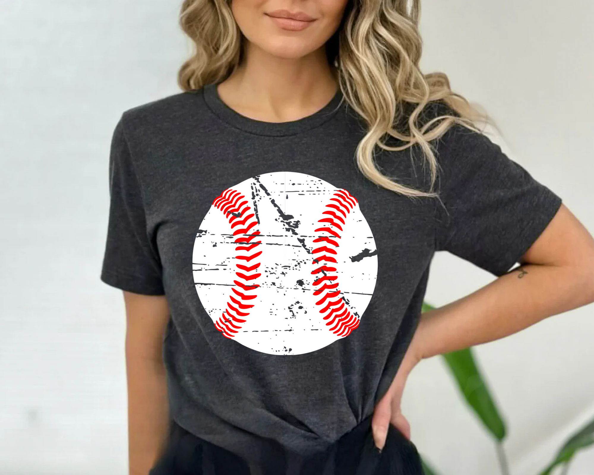 Distressed Baseball Tee
