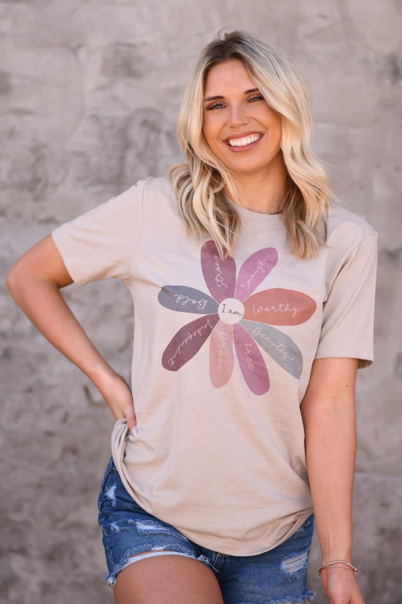 AFFIRMATION FLOWER - DUST TEE