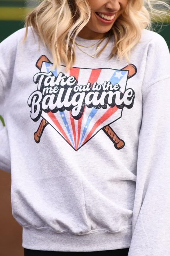 TAKE ME OUT TO THE BALLGAME - ASH CREWNECK
