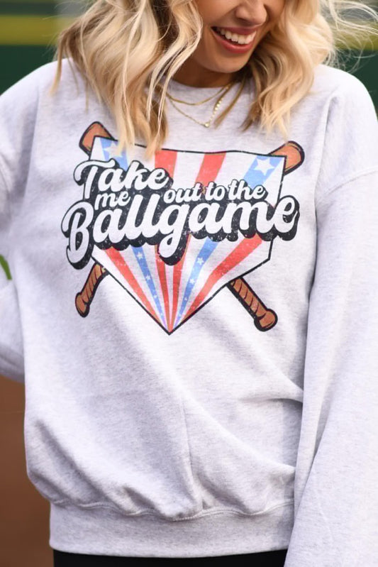 Take Me Out to The Ballgame Ash Crewneck