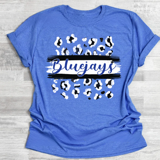 LEOPARD BLUEJAYS - BLUE TEE