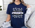 BULLDOGS SCRIPT & LEOPARD - NAVY TEE