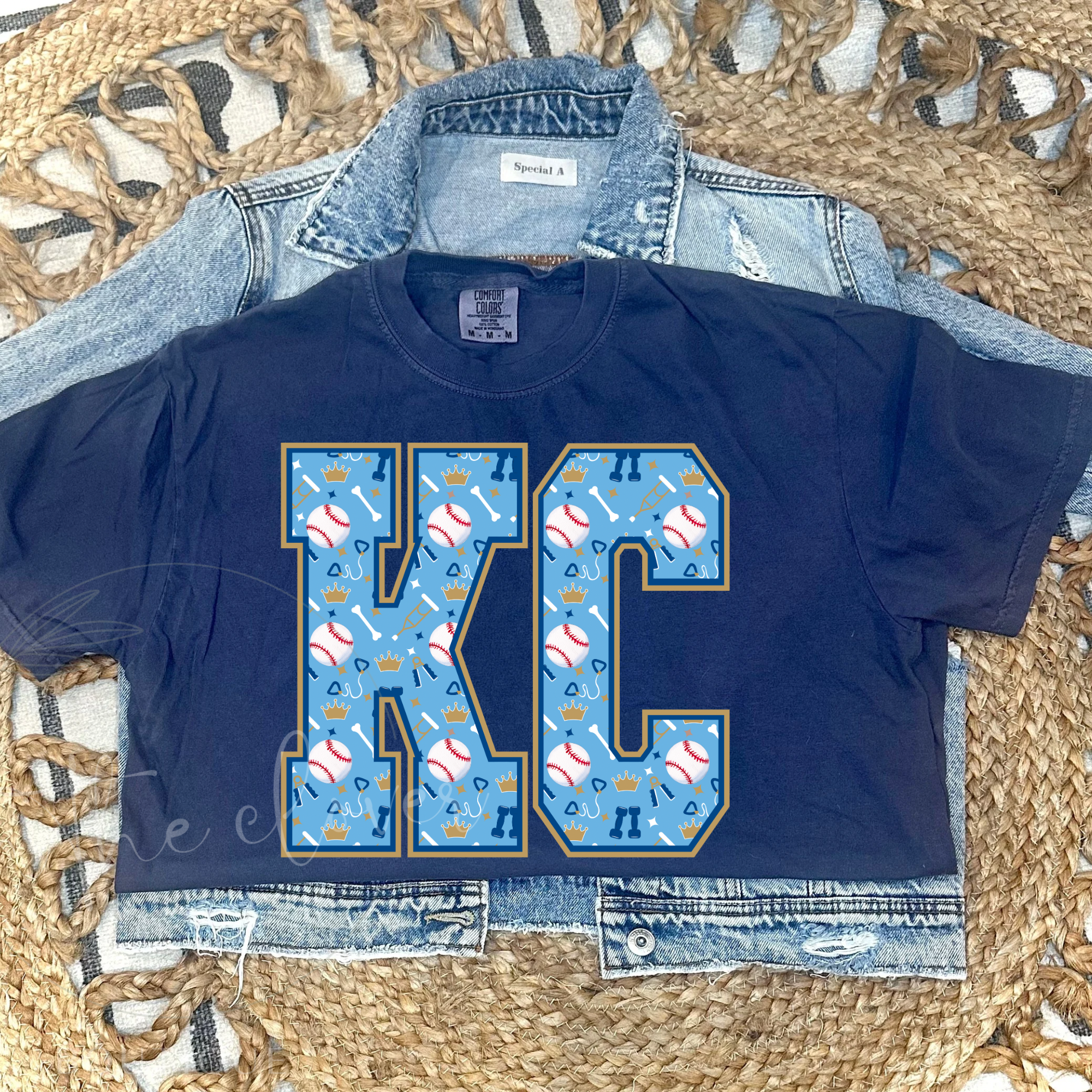 PT THEMED ROYALS KC - NAVY TEE