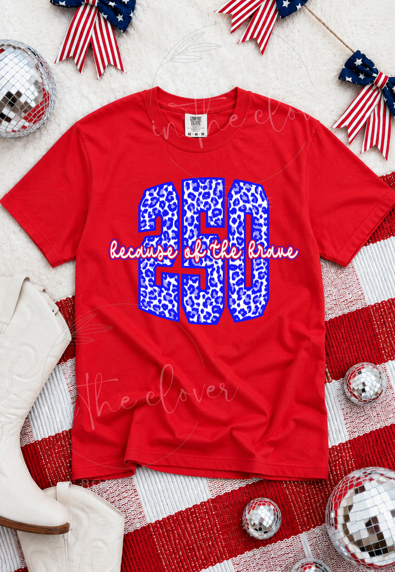 Leopard 250, Because of the Brave - Red Tee