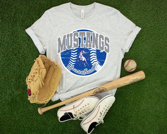 Mustangs Baseball Ash Tee