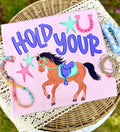 Hold Your Horses - Light Pink Tee
