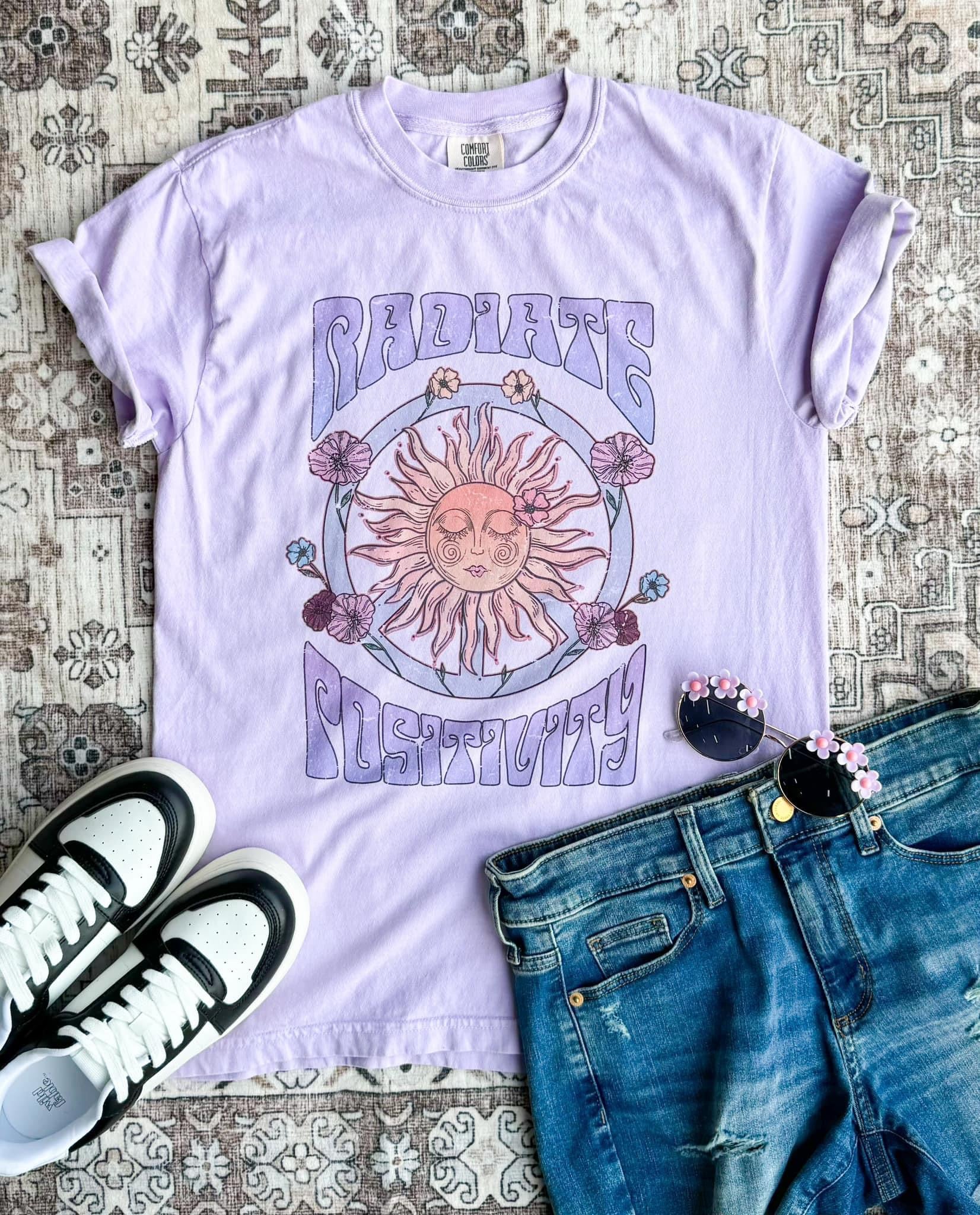 Radiate Positivity Purple Tee