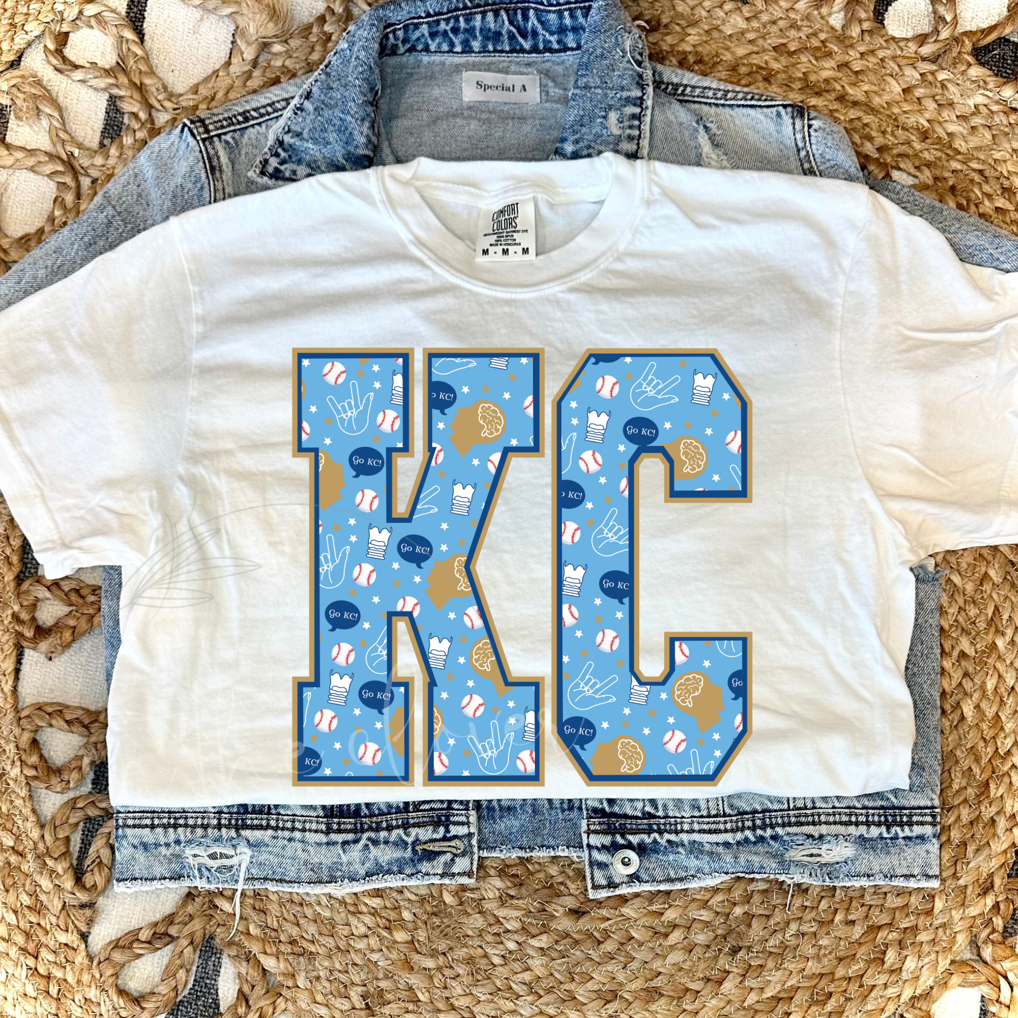 SLP THEMED ROYALS KC - WHITE TEE