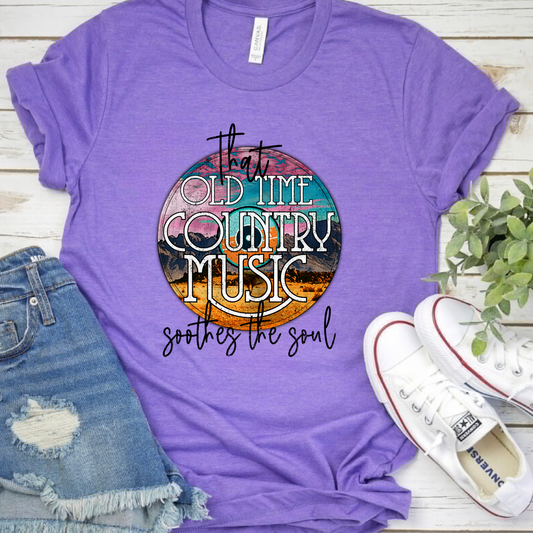 That Old Time Country Music Purple Tee