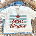 RETRO STARS AND STRIPES - IVORY TEE