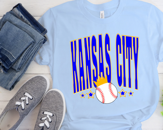 Kansas City Baseball Light Blue Tee