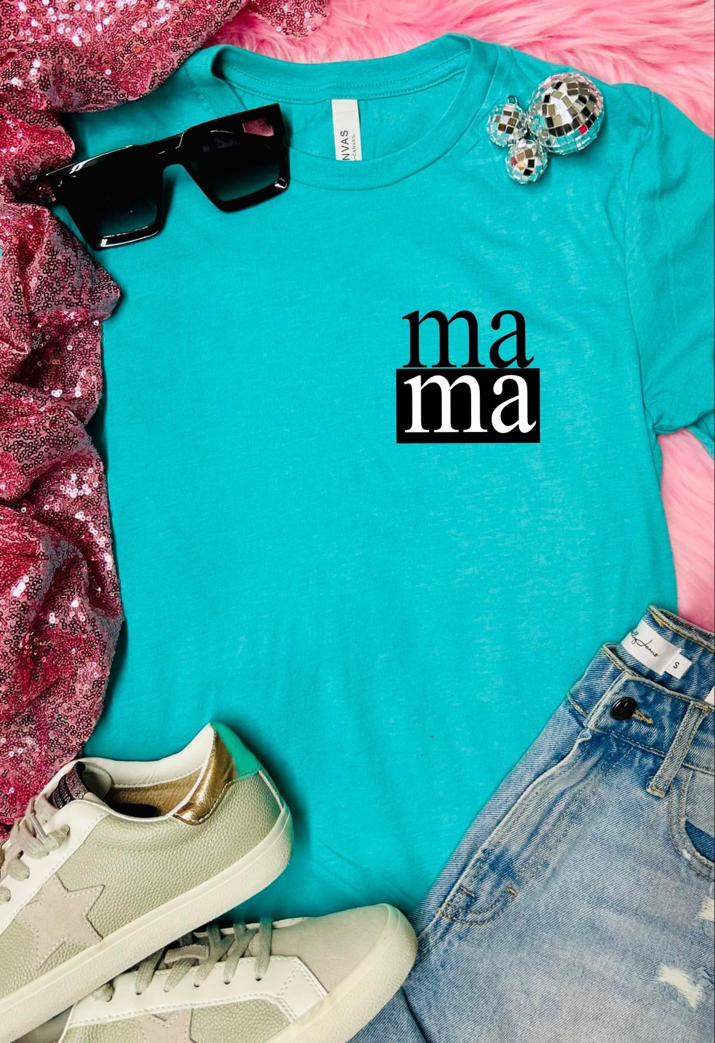 BLOCK MAMA POCKET TEE