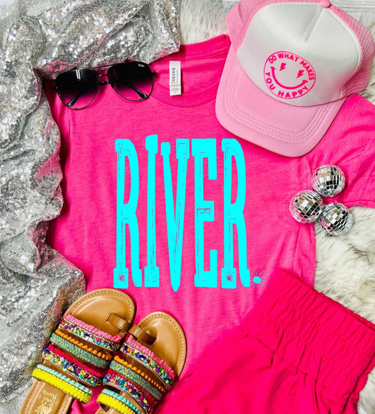 BLUE RIVER - PINK TEE