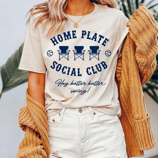 Home Plate Social Club (Blue on Natural Color)