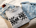 CHECKERED BASEBALL GAME DAY - SMOKE TEE