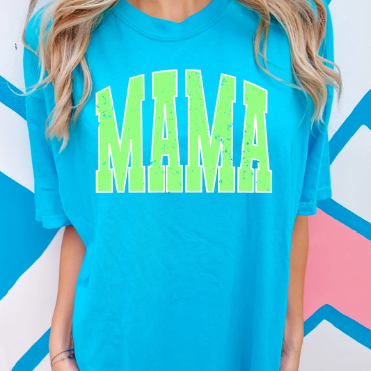 Lime Green Mama on Lagoon Comfort Colors