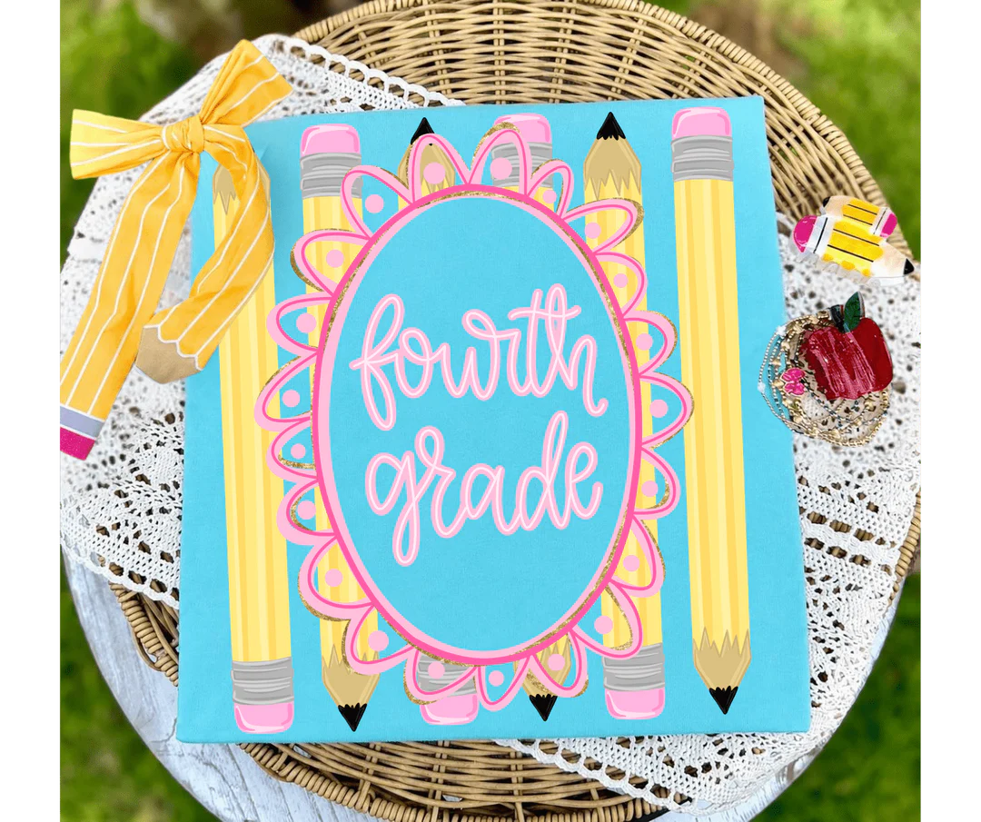 Pencil Frame Grade Level - Lagoon Tee