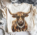 Glam Cow - Ivory Tee
