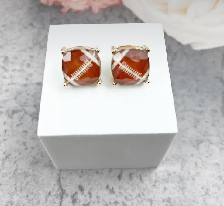 Football Stud Earrings