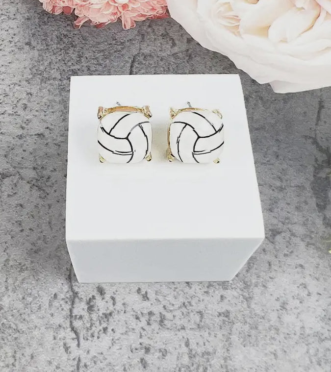 Volleyball Stud Earrings