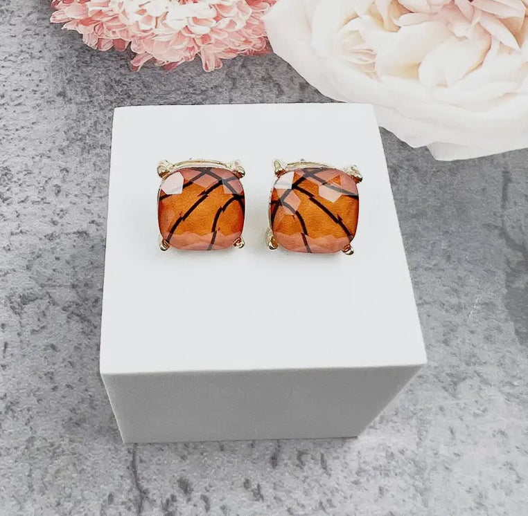 Basketball Stud Earrings