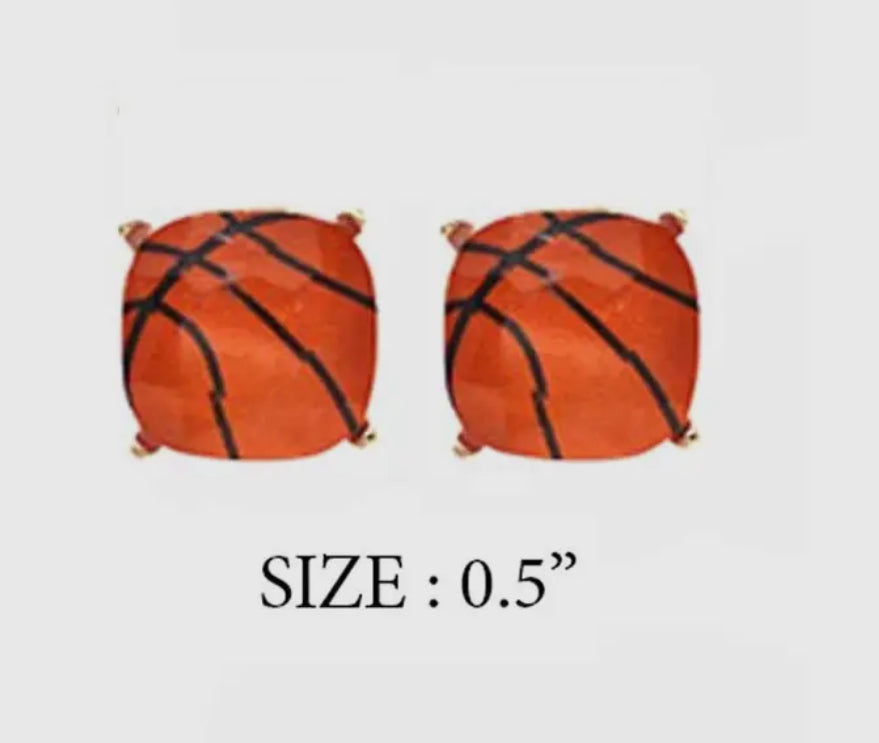 Basketball Stud Earrings