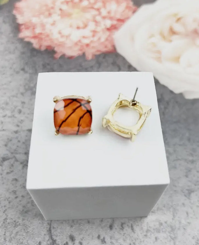 Basketball Stud Earrings