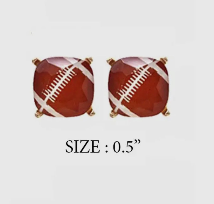 Football Stud Earrings