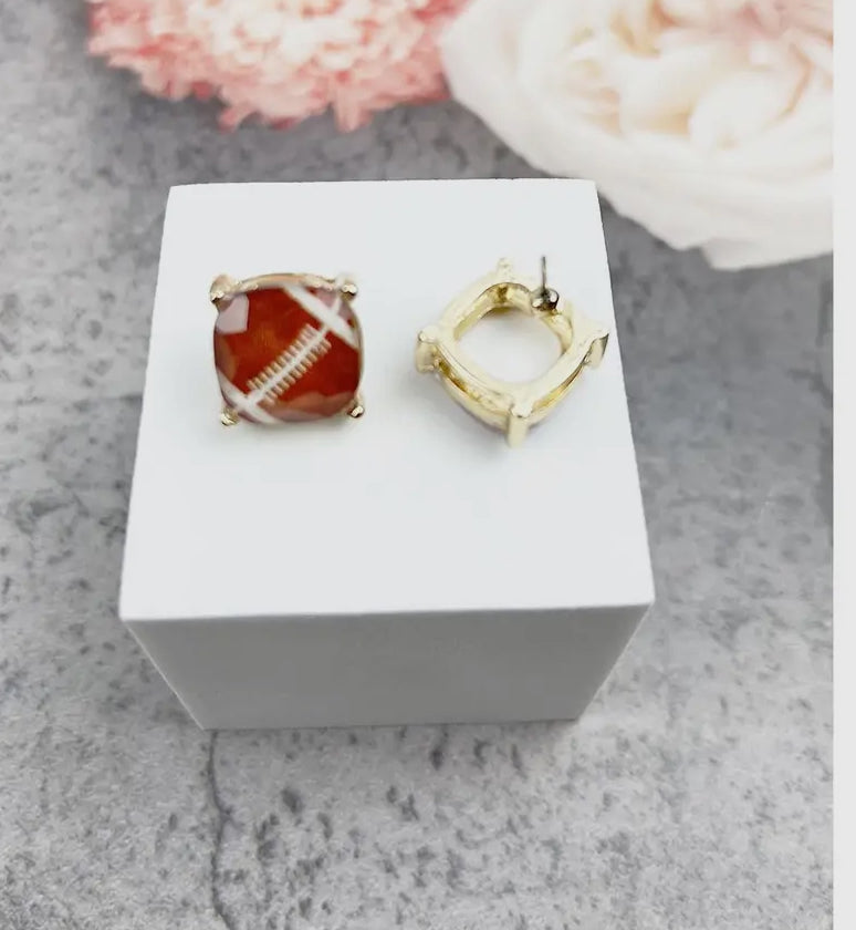 Football Stud Earrings