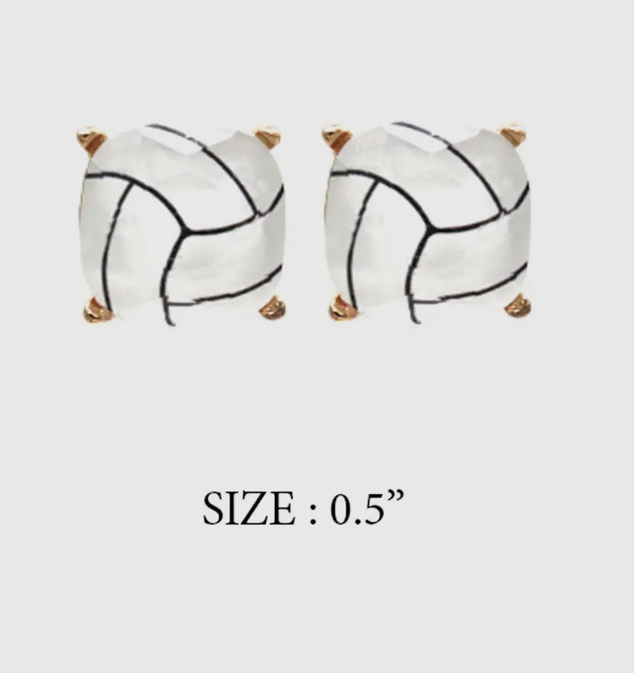 Volleyball Stud Earrings