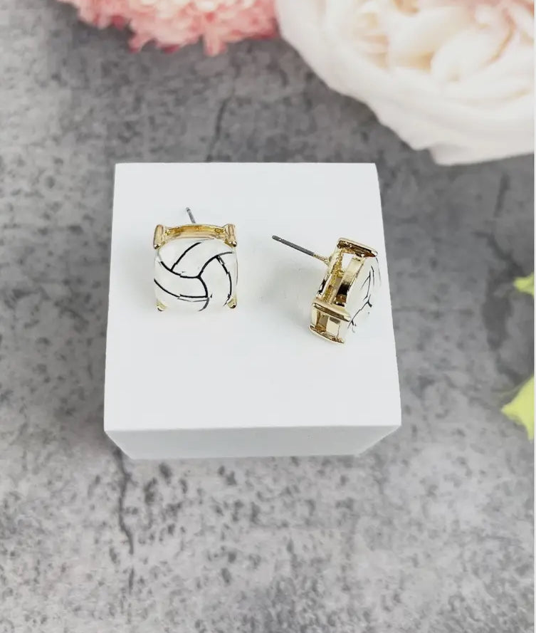 Volleyball Stud Earrings