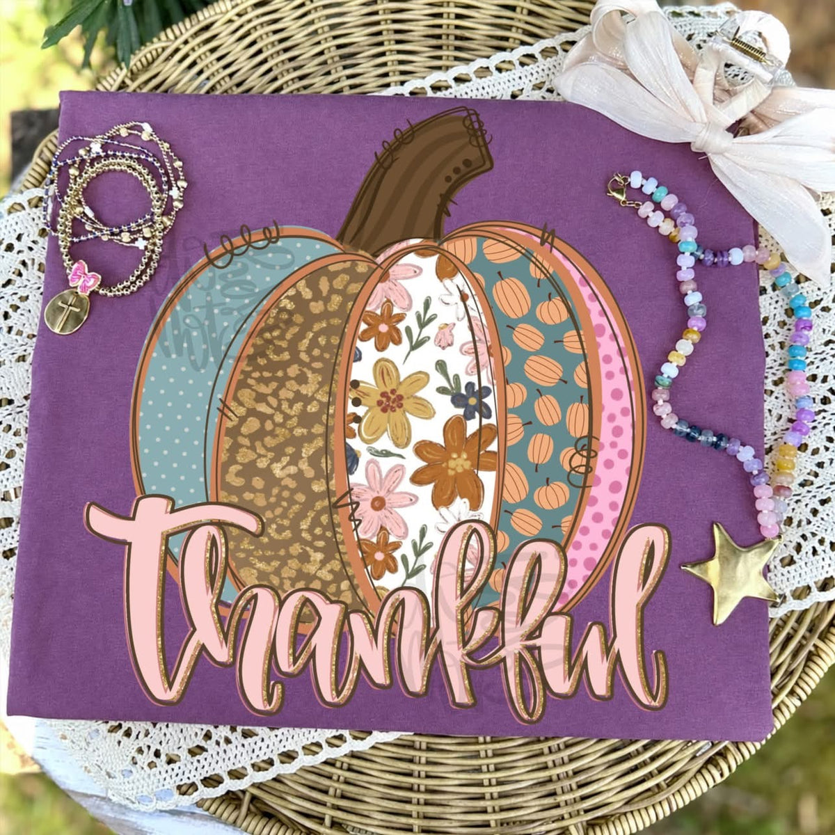 Thankful Pumpkin - Berry Tee