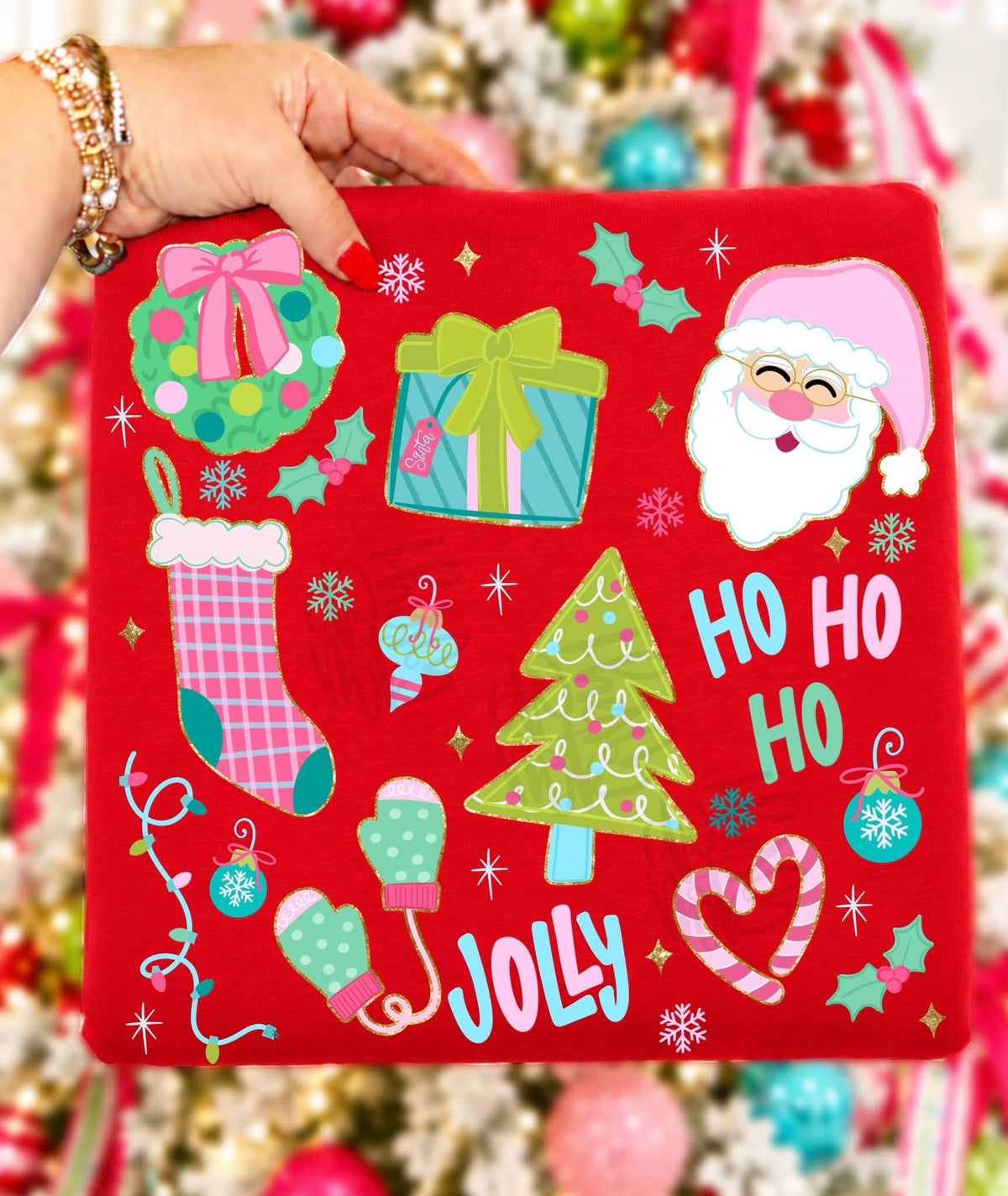 Christmas Collage - Red Tee