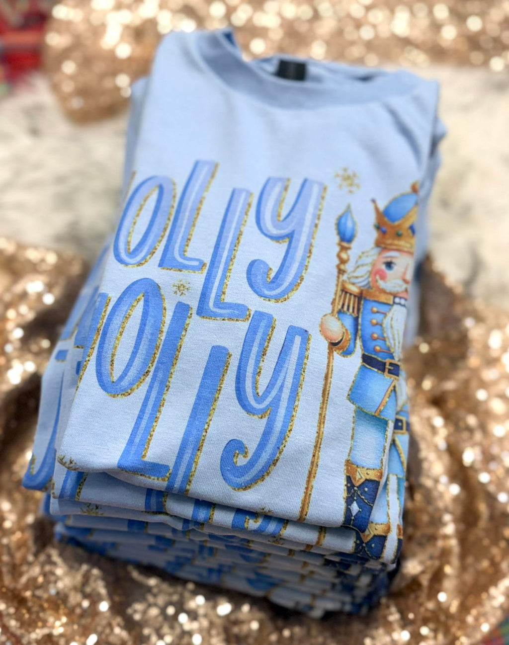 Holly Jolly Nutcracker - Blue Crewneck