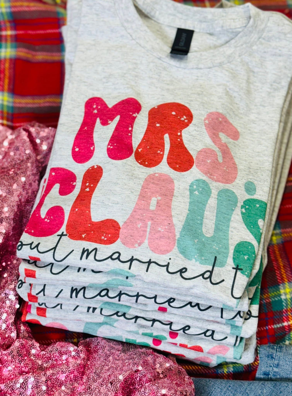Mrs Clause, But Married to the Grinch - Ash Tee