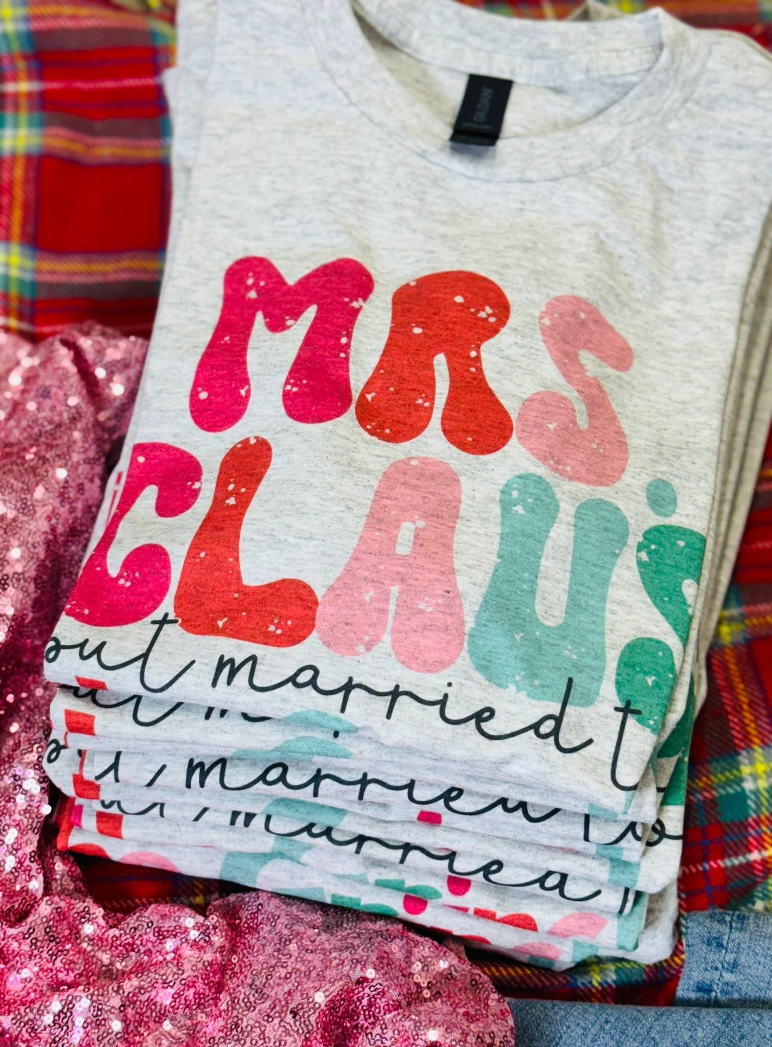 Mrs Clause, But Married to the Grinch - Ash Tee