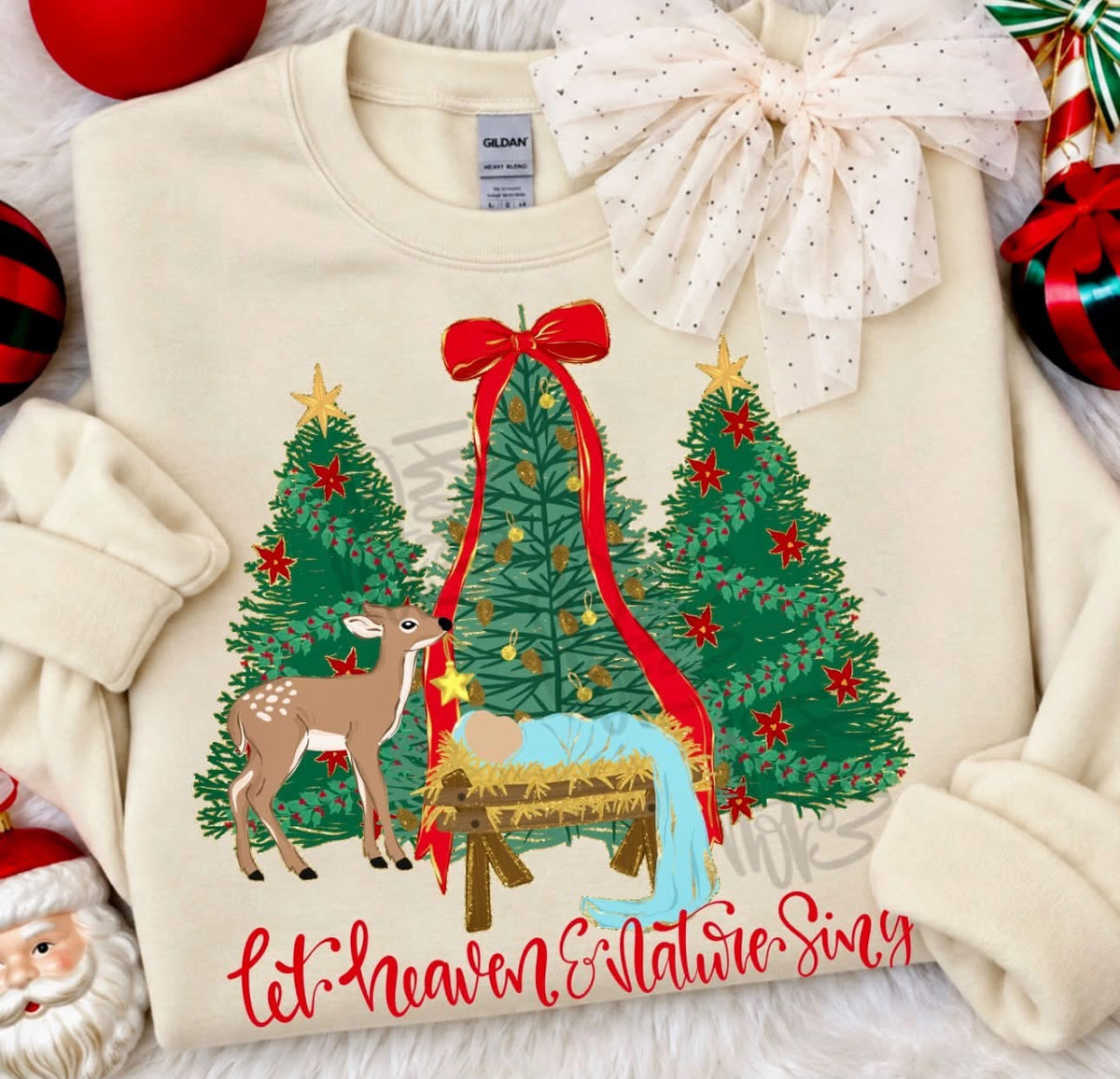 Let Heaven & Nature Sing - Sand Crewneck Sweatshirt