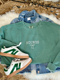 Embroidered Hounds Coquette Bow - Comfort Colors Crewneck