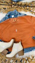 Embroidered Monogram Initial - Comfort Colors Tee