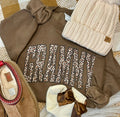 Distressed Leopard Grammy - Brown Crewneck Sweatshirt