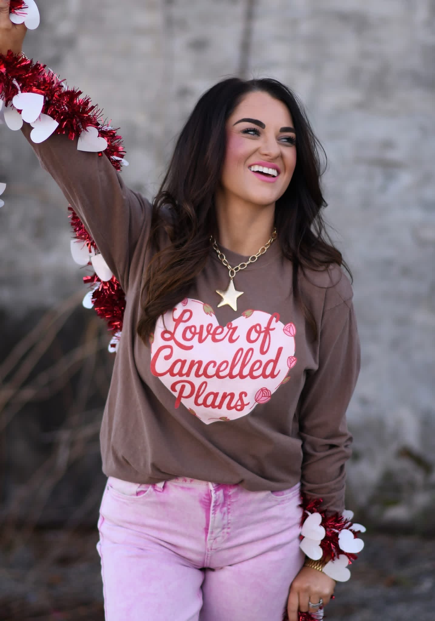 Lover of Cancelled Plans - Espresso Long Sleeve Tee