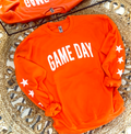 Basic GAME DAY with Stars on Sleeves - ORANGE CREWNECK