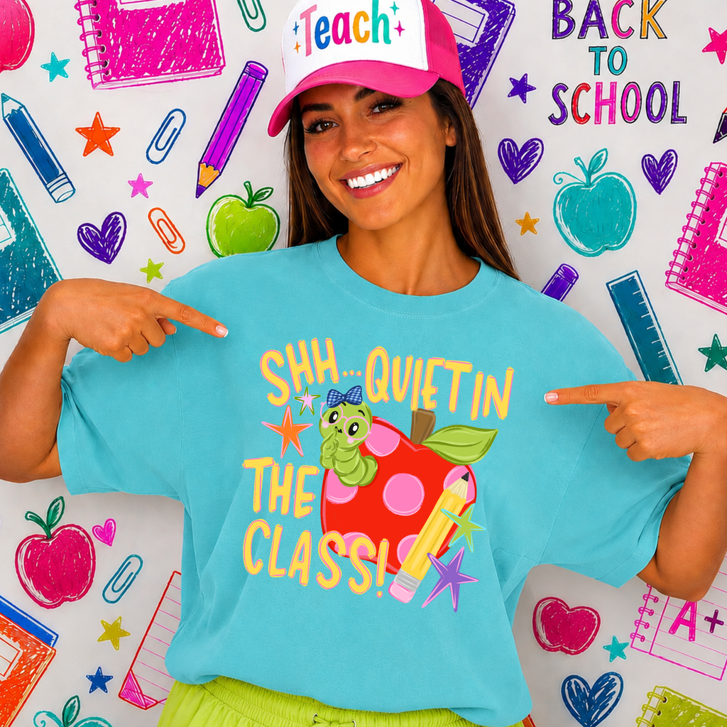 Shh.. Quiet in the Classroom - Lagoon Tee