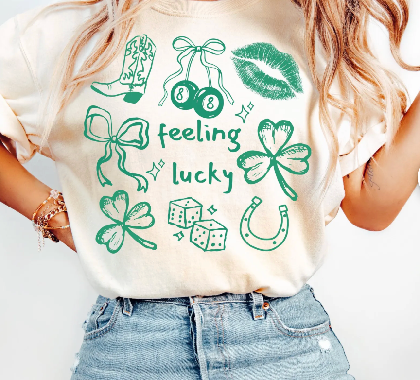 Feeling Lucky - White Tee