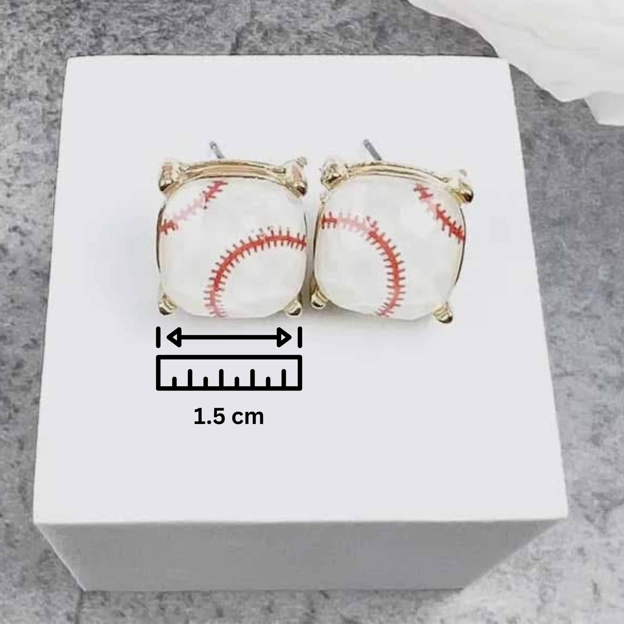 BASEBALL STUD EARRINGS
