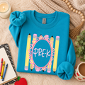 Pencil Frame Grade Level - Blue Crewneck